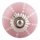 Pink Line Dotted Ceramic Dresser Knobs Online